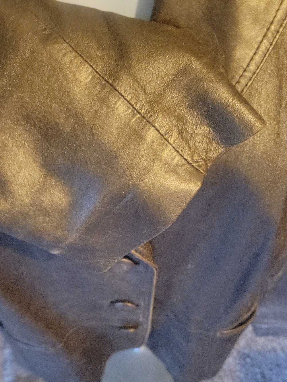 Bernardo Metallic Bronze Leather Blazer Jacket - Picture 6 of 10